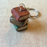 Stack of old Books Keychain (binding)