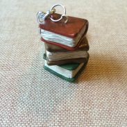 Stack of old Books Keychain (side view 2)